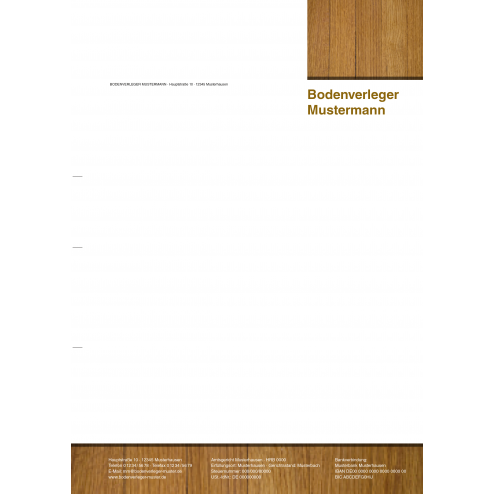 Briefbogen02 - 1stg - 4/0fbg -Holz