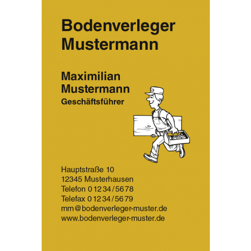 Visitenkarte Handwerker 1stg. hoch